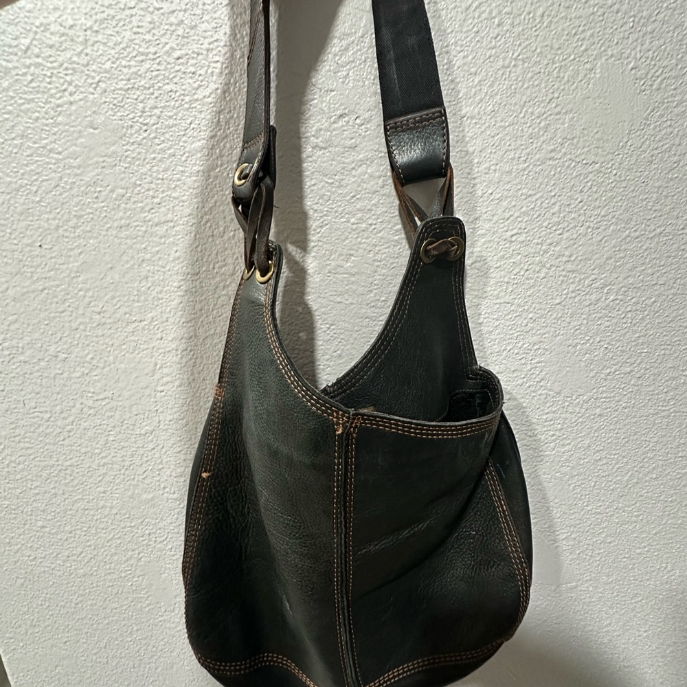 Lucky Brand Black Hobo Bag with Strap